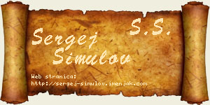 Sergej Simulov vizit kartica